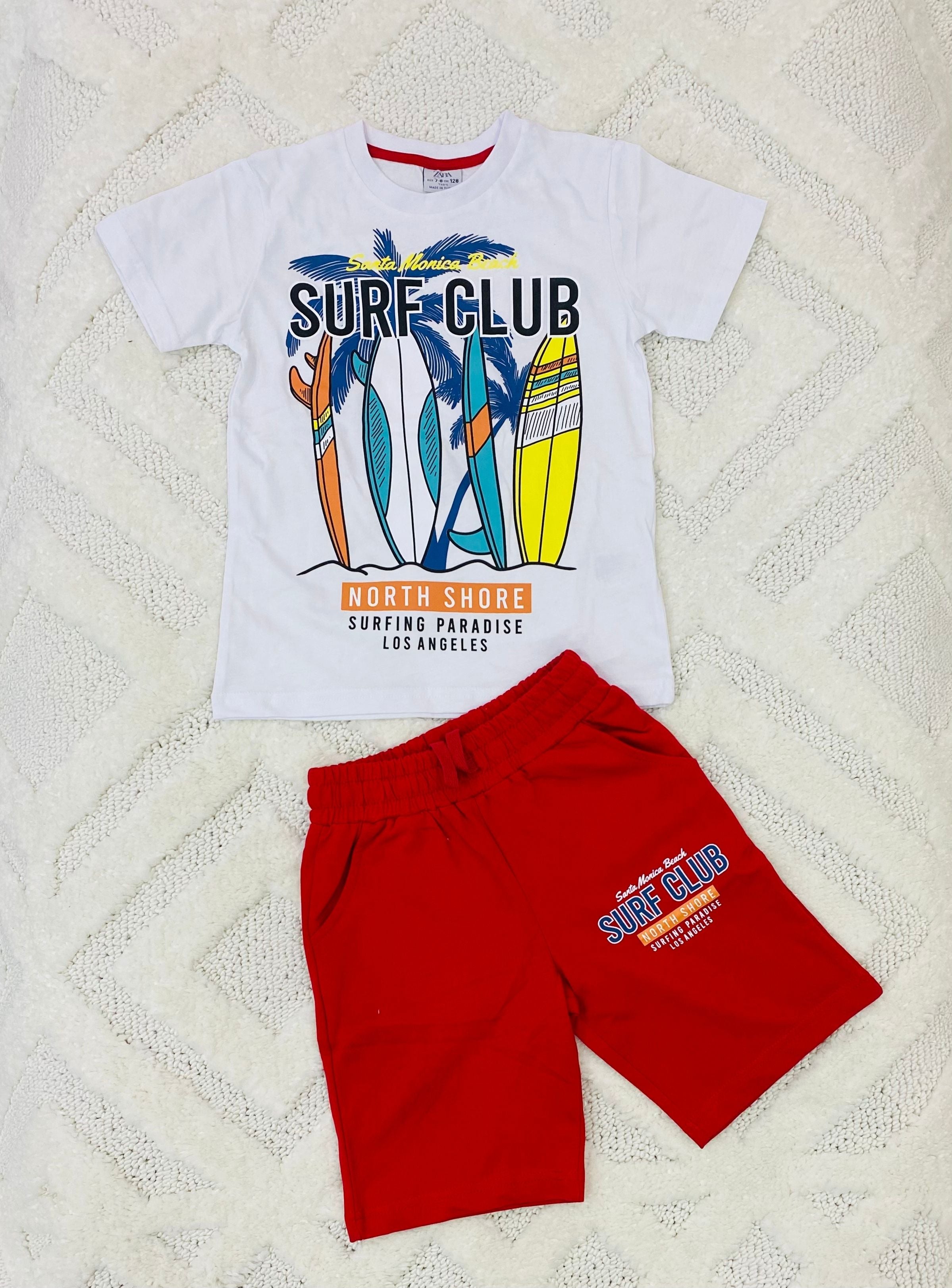 YmnCocuk™ SURF CLUB Tişört Şort Takım