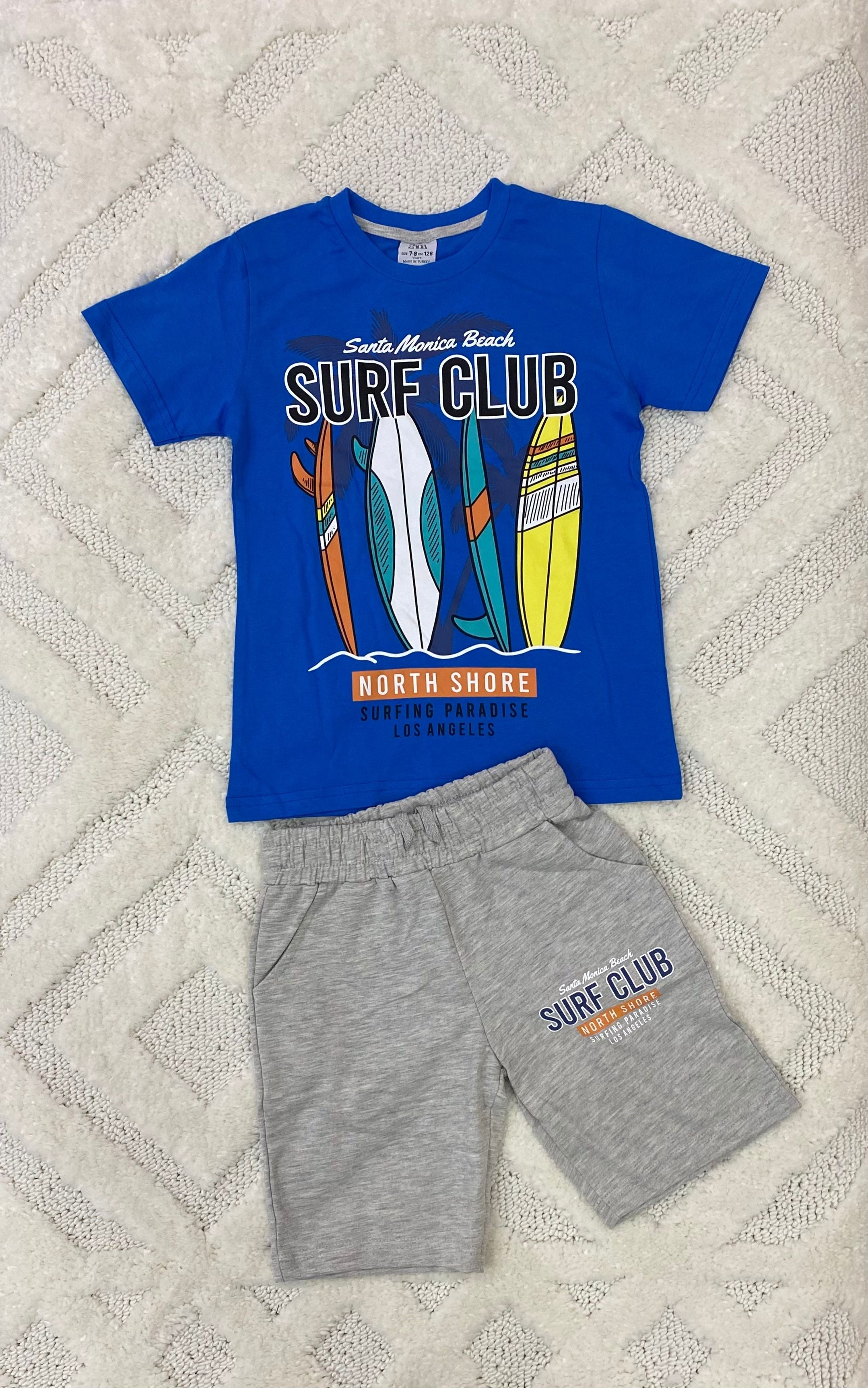 YmnCocuk™ SURF CLUB Tişört Şort Takım