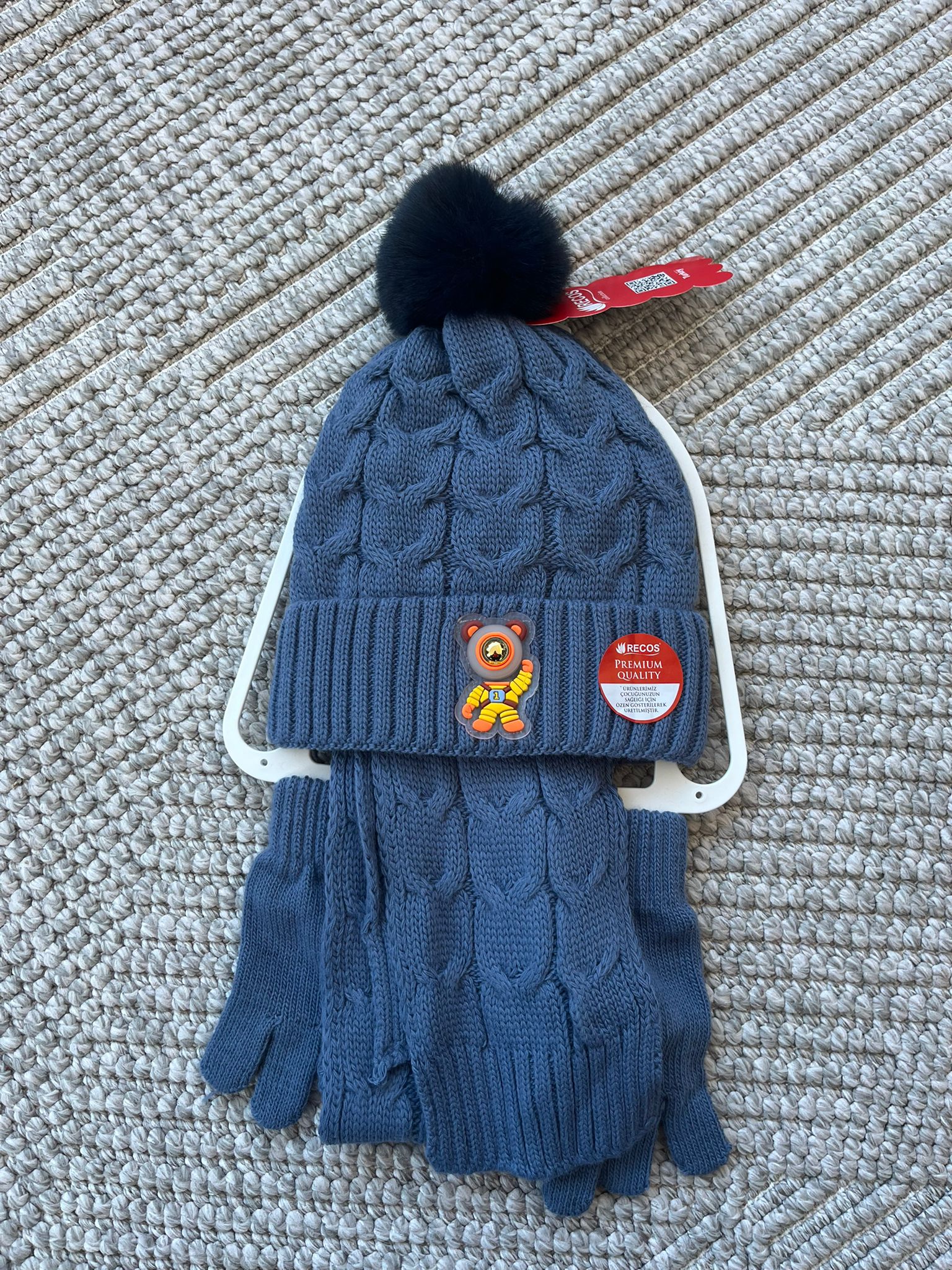 YmnCocuk™ Atkı Bere Set 3'lü Takım Işıklı