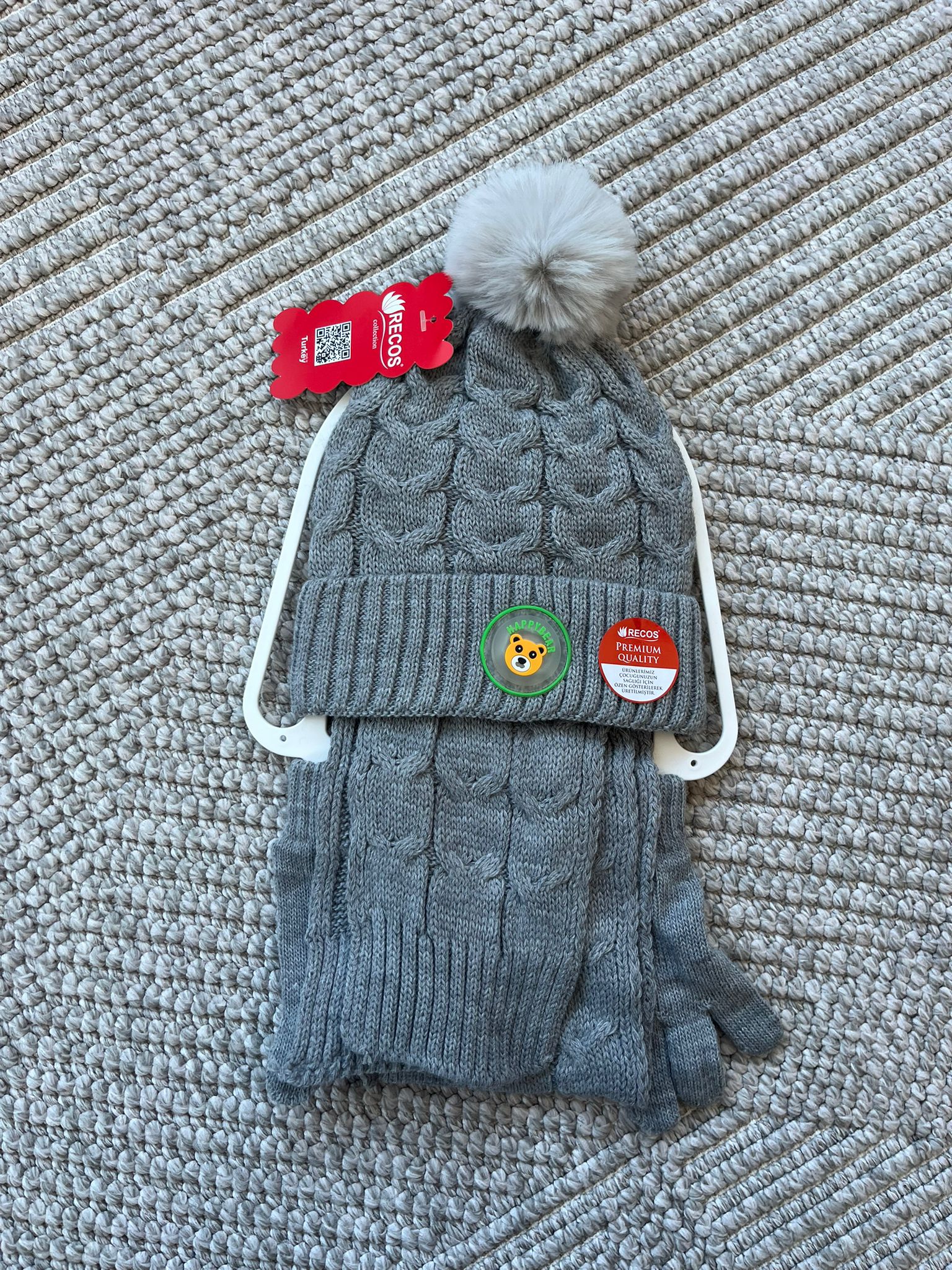 YmnCocuk™ Atkı Bere Set 3'lü Takım Işıklı