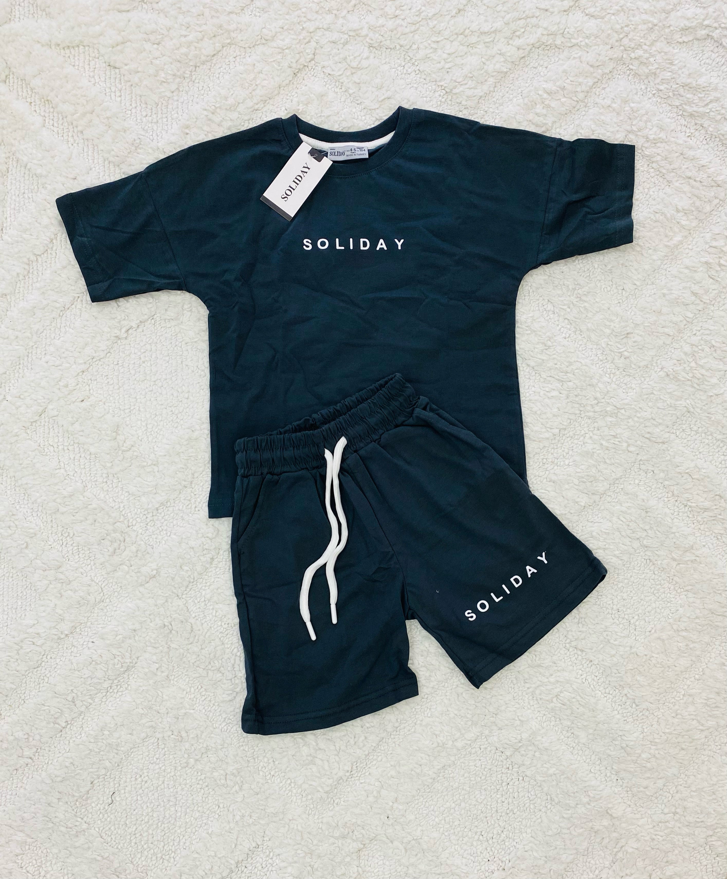 YmnCocuk™ Soliday Oversize Kesim Şort Tişört Takım