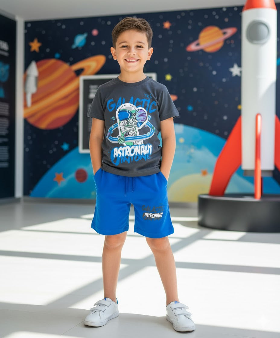 YmnCocuk™ Astronot Tişört Şort Takım