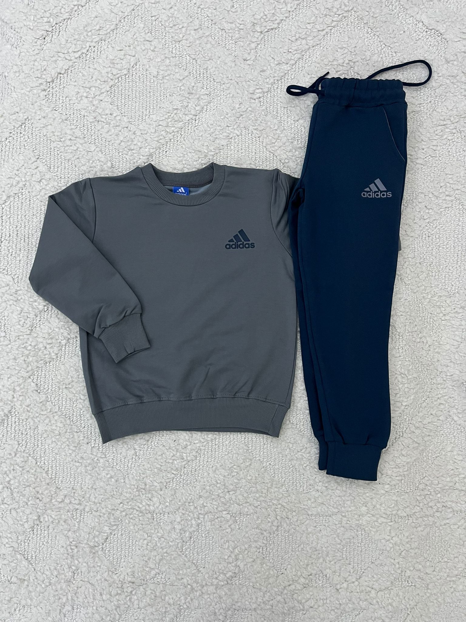 YmnCocuk™Gri-Lacivert Renk Çocuk Eşofman Takım