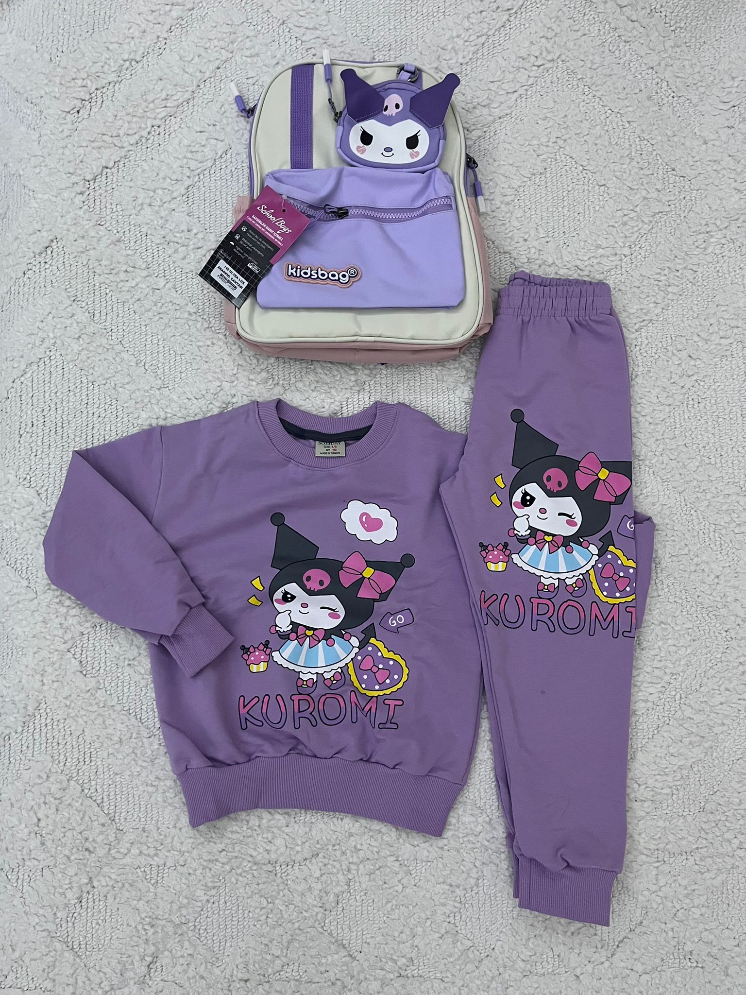 YmnCocuk™ Kuromi 3'lü Set Muhteşem Fiyat