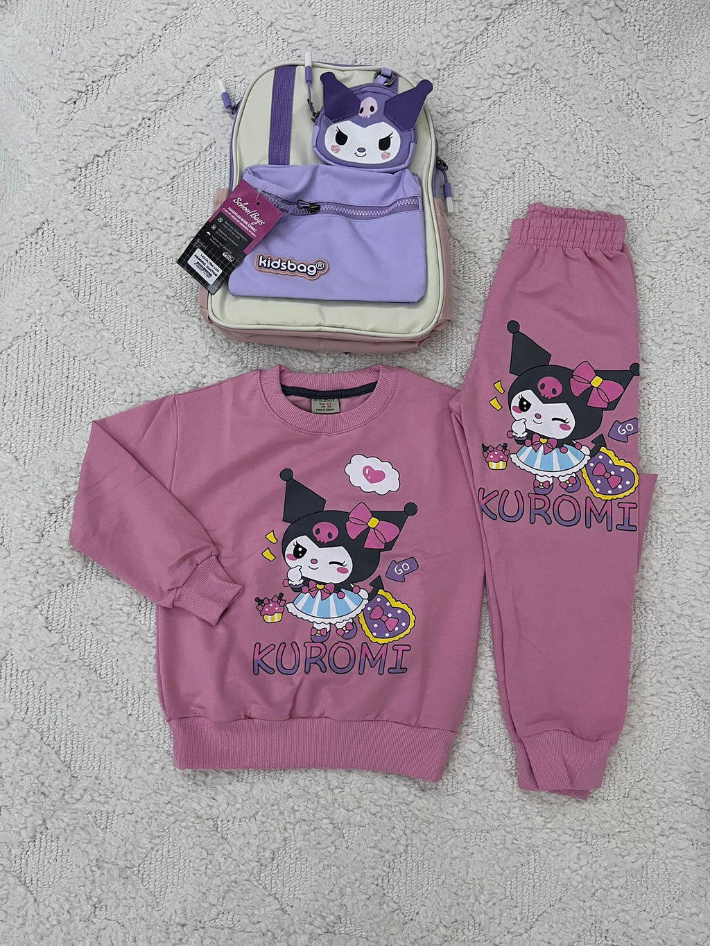 YmnCocuk™ Kuromi 3'lü Kombinli Muhteşem Fiyat