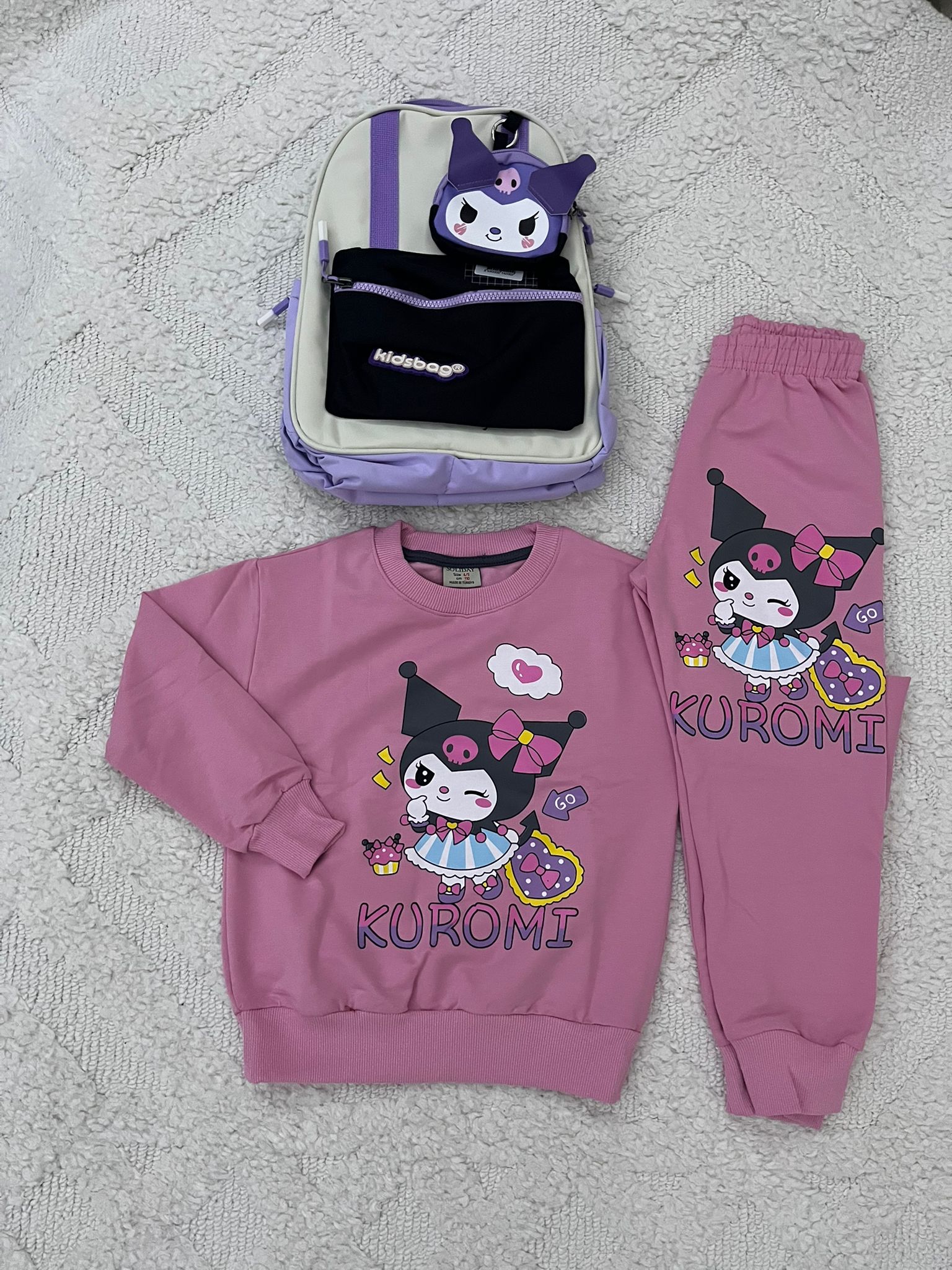 YmnCocuk™ Kuromi 3'lü Kombinli Muhteşem Fiyat
