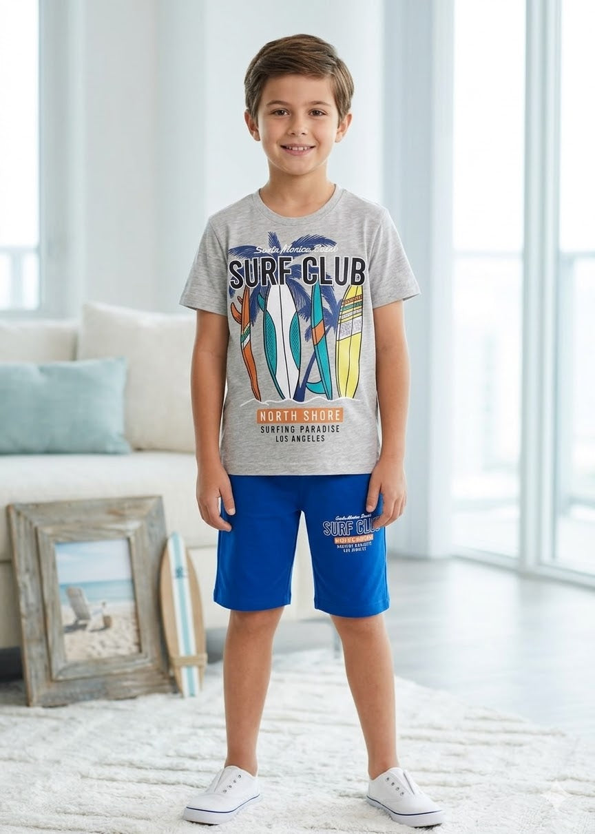 YmnCocuk™ SURF CLUB Tişört Şort Takım