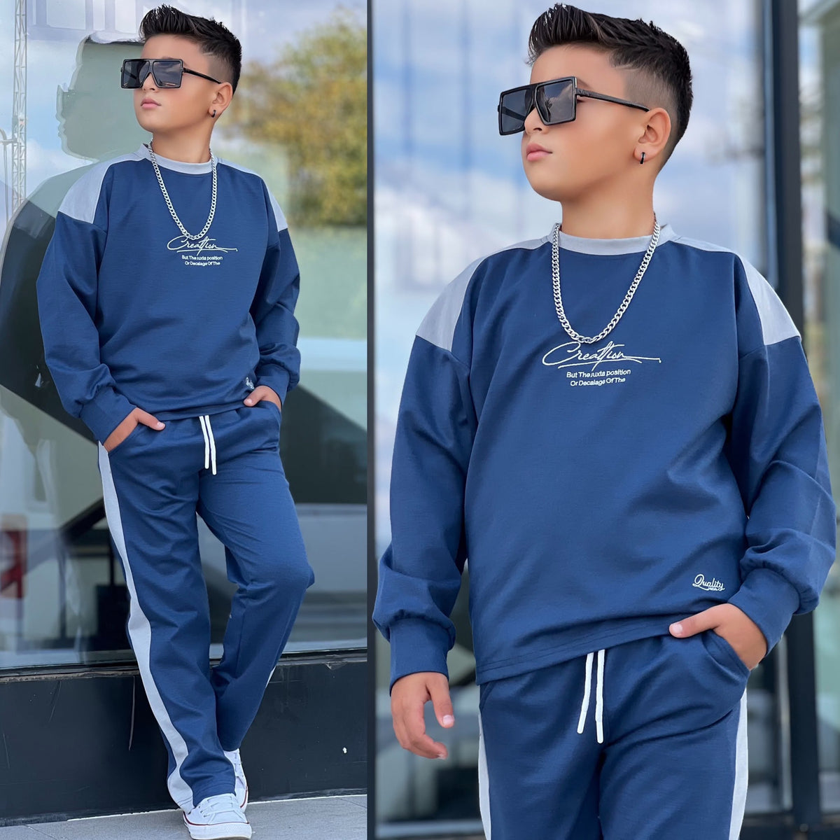 YmnCocuk™ Full Likra Kumaş CREATION SPORTİF İKİLİ TAKIM