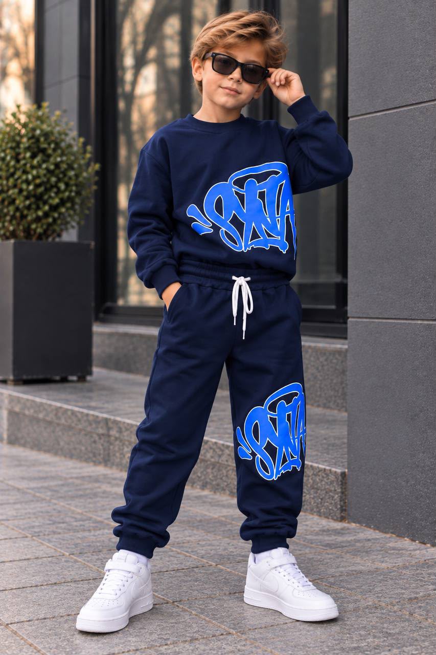 YmnCocuk™ SYNA BASKILI TARZ GARSON TAKIM