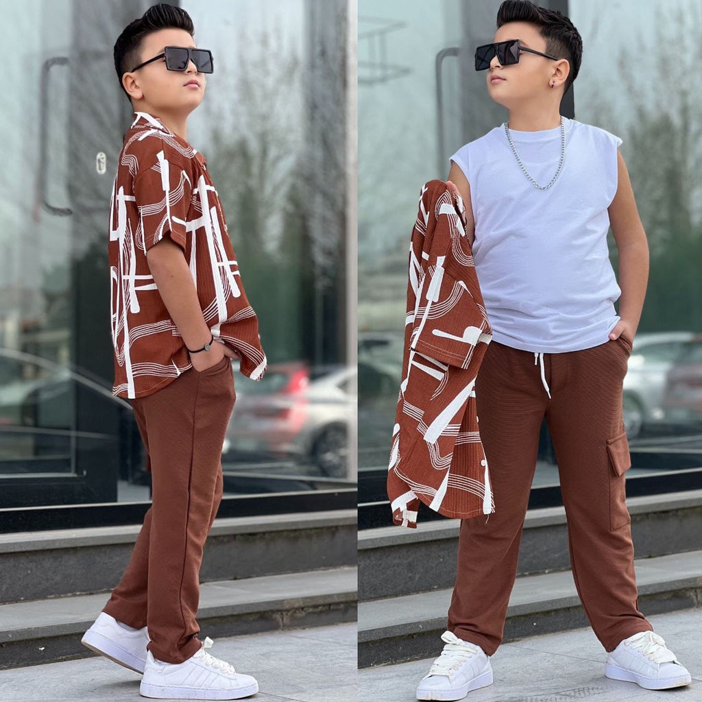 YmnCocuk™ 3 Parça Gömlek Set