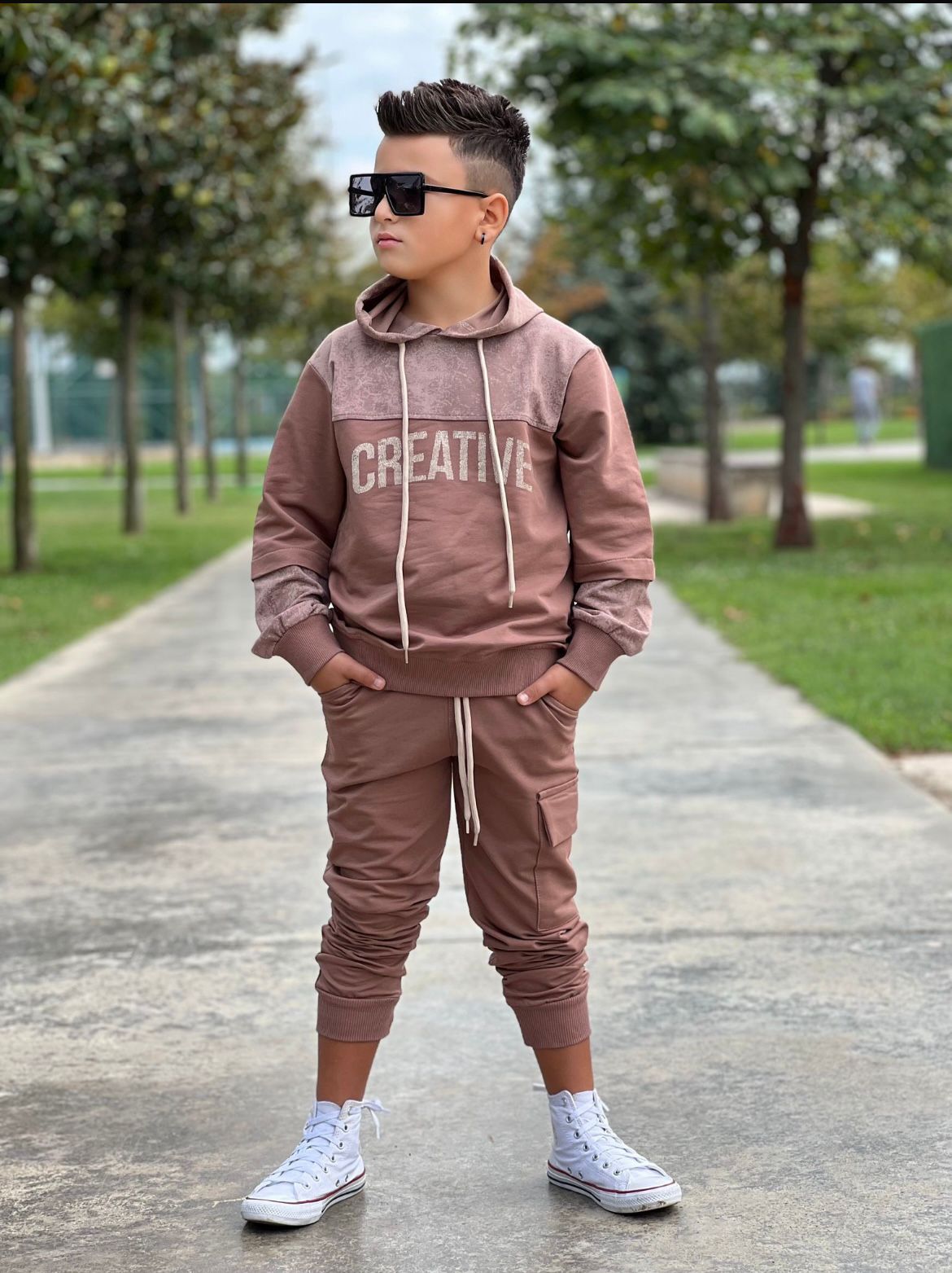 YmnCocuk™ Kol Detaylı Çocuk Eşofman Takımı