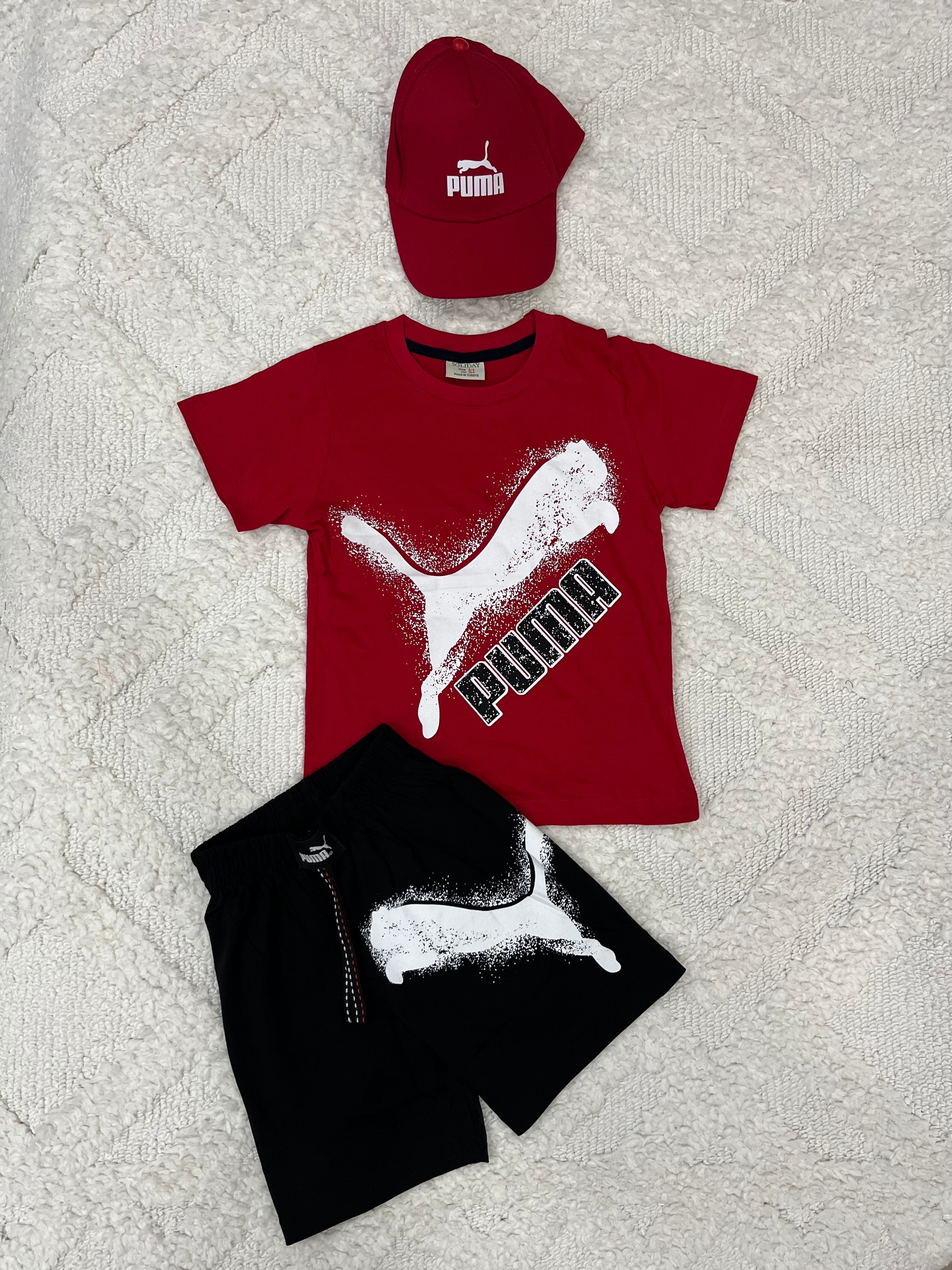 YmnCocuk™ Şapkalı Set Tİşört Şort