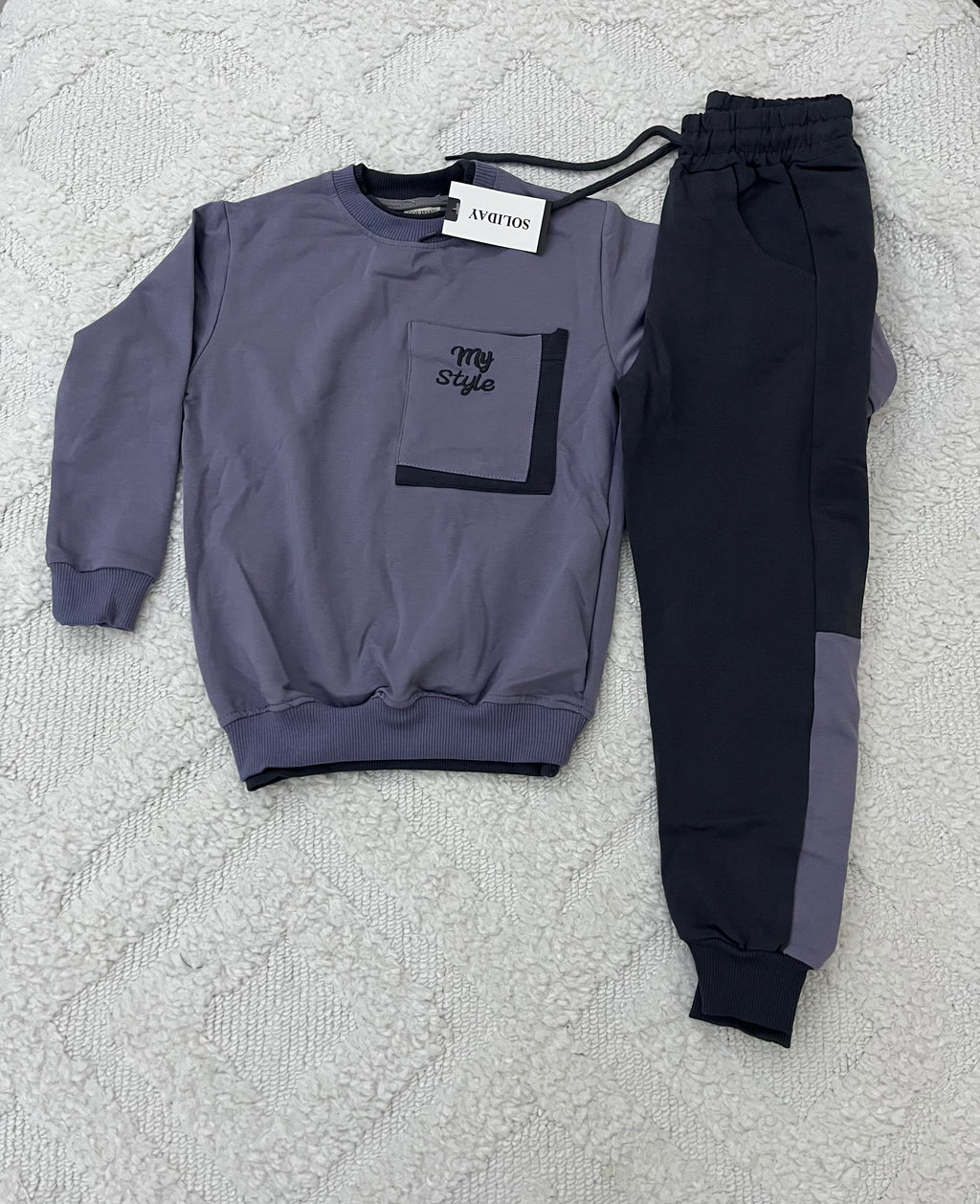 YmnCocuk™ Soliday Style Alttan Çıkmalı Eşofman Takımı