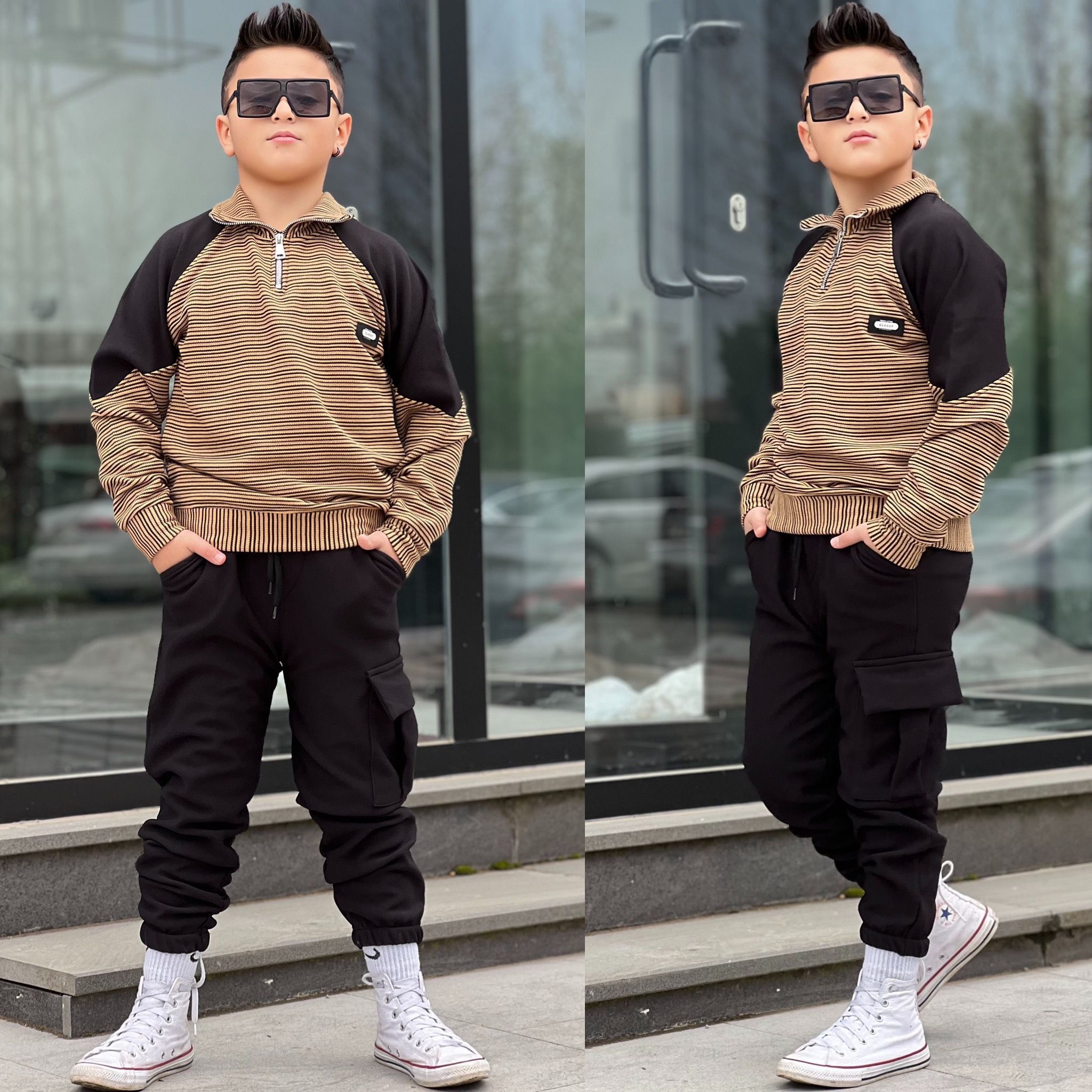 YmnCocuk™ Üst İthal Triko Kumaş Alt Eşofman Ottoman Kumaş