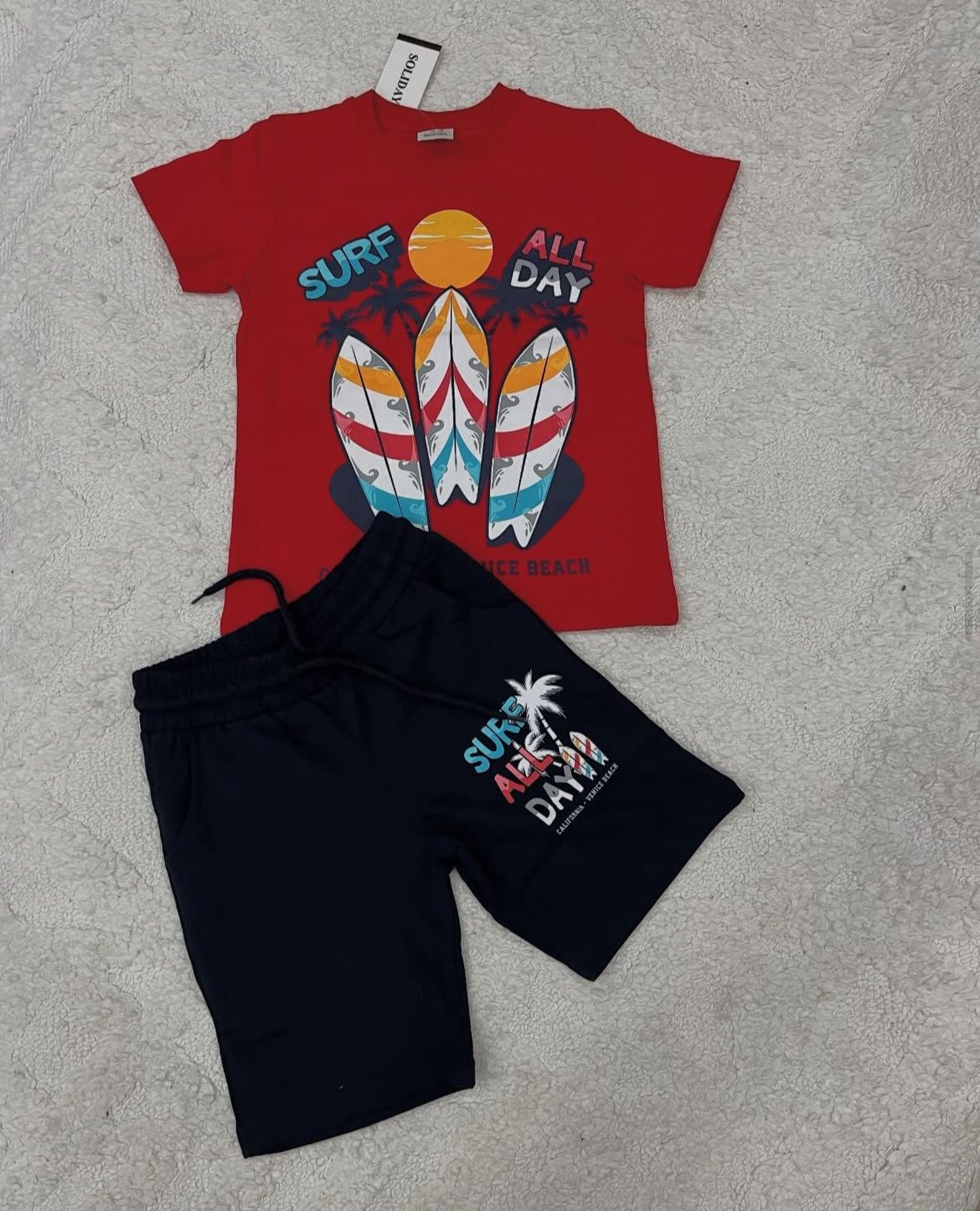 YmnCocuk™ Surf Day Tişört Şort Takım